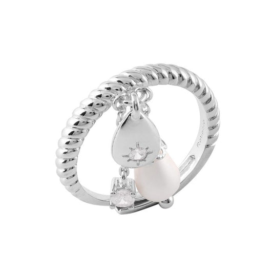 Tulipe ring with three pendants