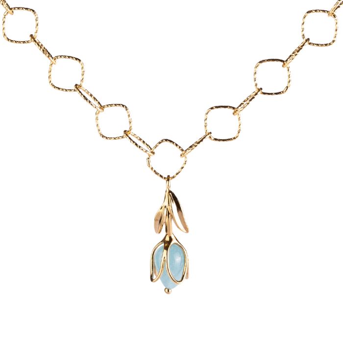 Tulipe Choker Necklace with Pendant Tulip