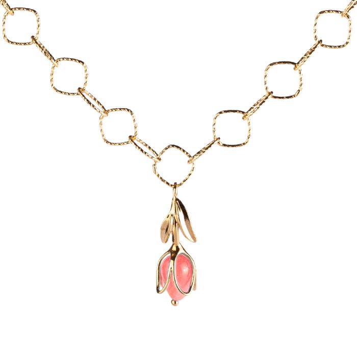 Tulipe Choker Necklace with Pendant Tulip