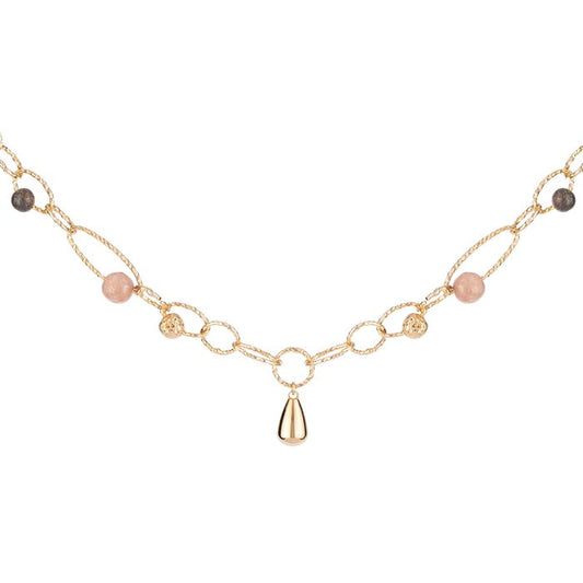 Tulipe necklace with stones