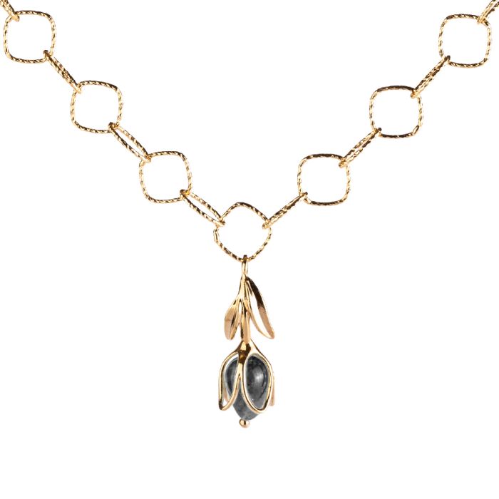 Tulipe Choker Necklace with Pendant Tulip