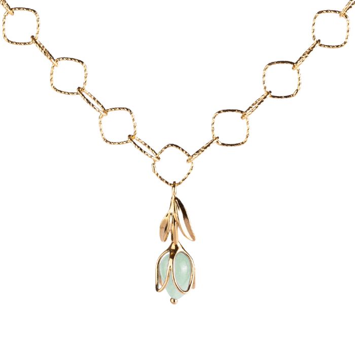 Tulipe Choker Necklace with Pendant Tulip