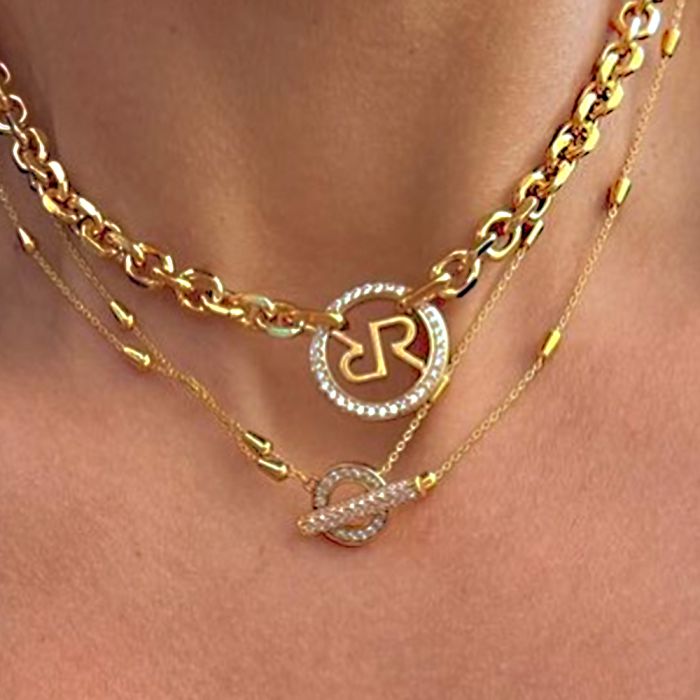 BRONZE AND STONES NECKLACE