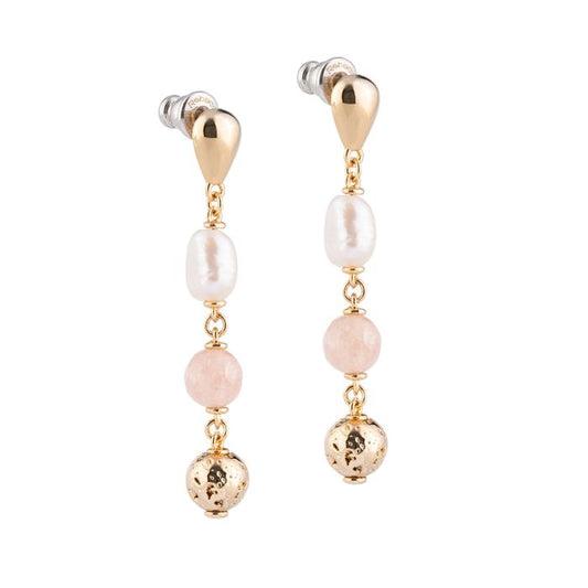 Tulip earrings with pendant