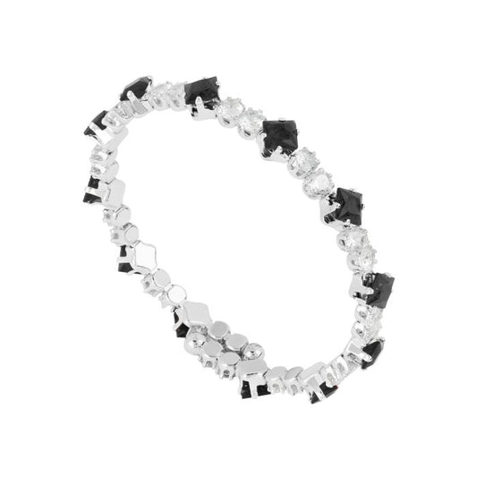 My World Bangle with black stones