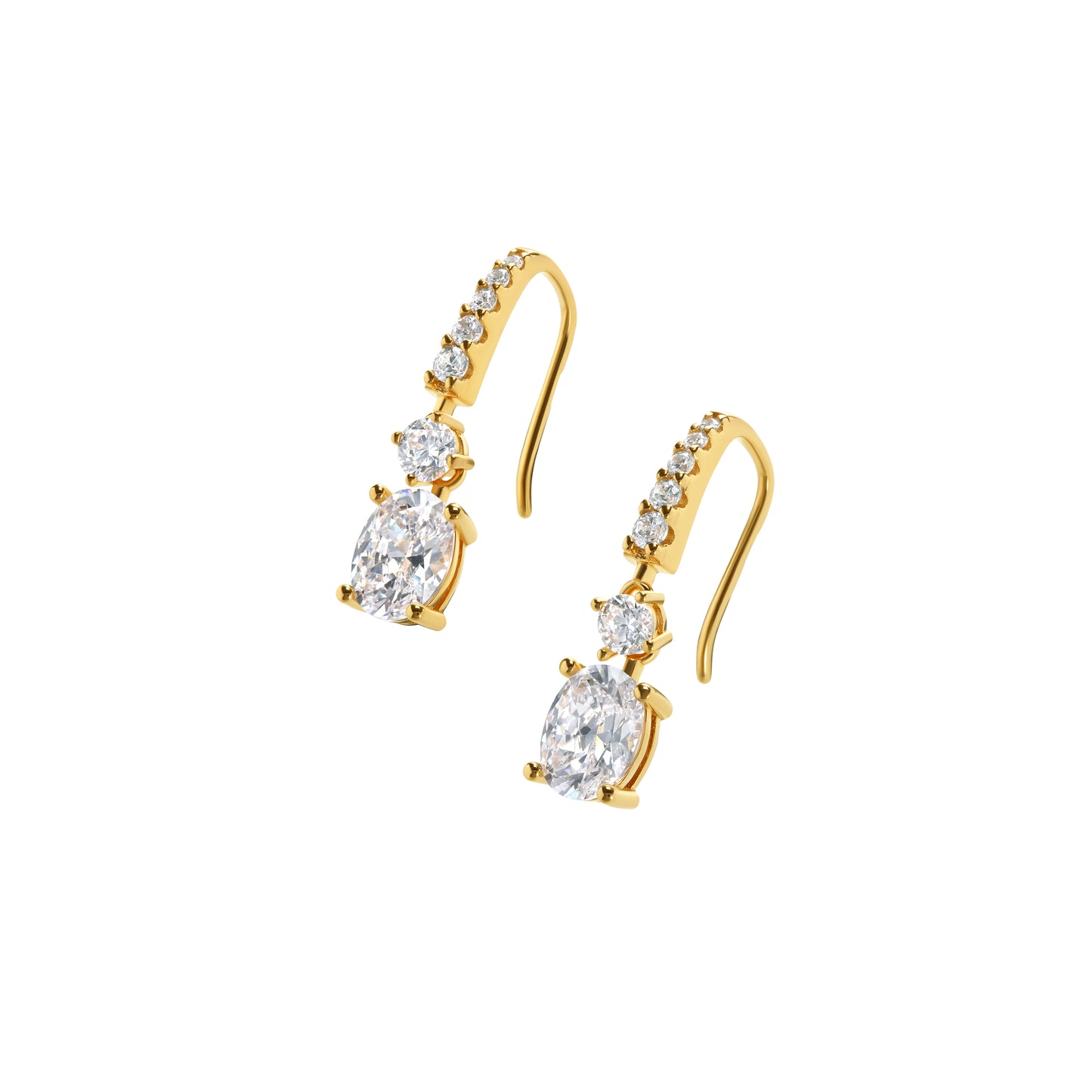 Thea Oval Earrings Gold Vermeil