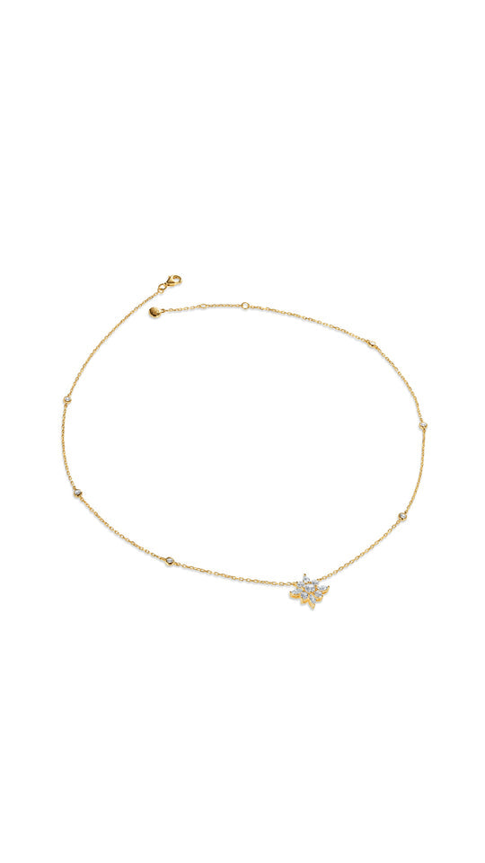 Camelia Necklace Gold Vermeil