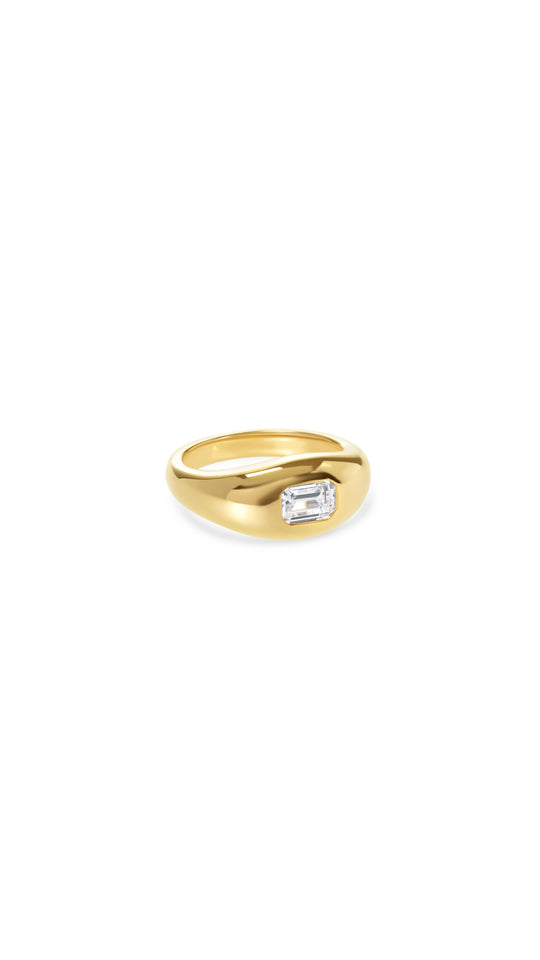 Sydney Emerald Ring Gold Vermeil