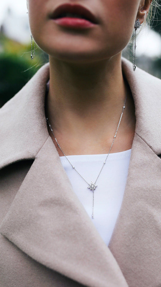 Camelia Necklace Sterling Silver