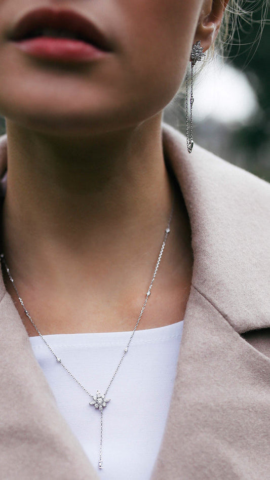 Camelia Necklace Sterling Silver