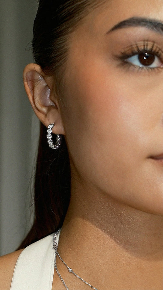 Cate Hoop Earrings Sterling Silver