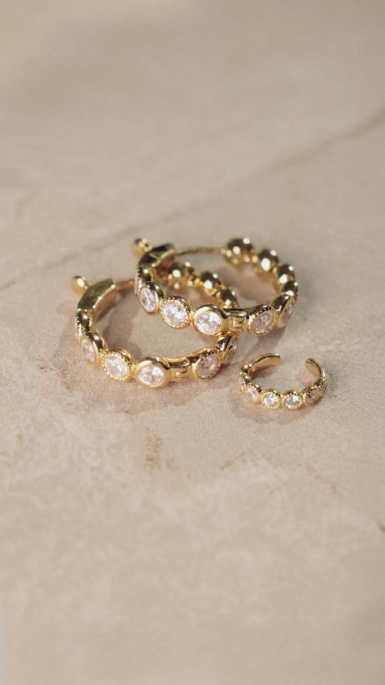 Cate Hoop Earrings Gold Vermeil