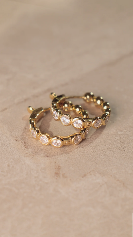 Cate Hoop Earrings Gold Vermeil