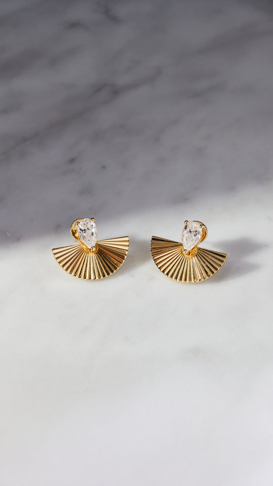 Celene Stud Earrings Gold Vermeil