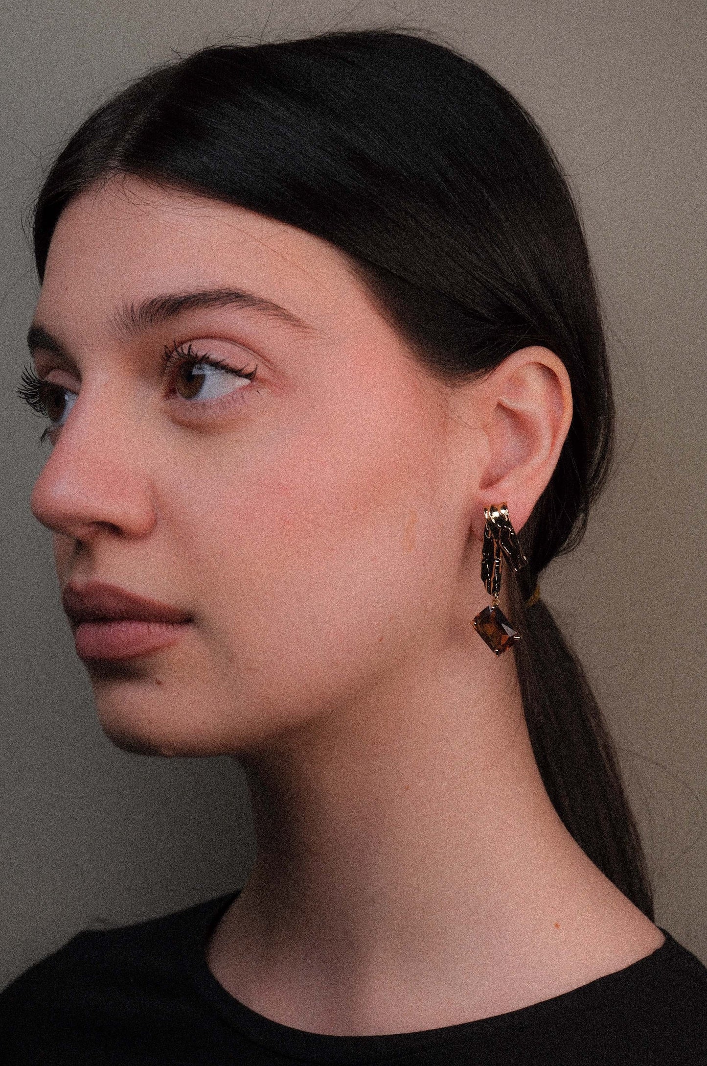 Stone earrings