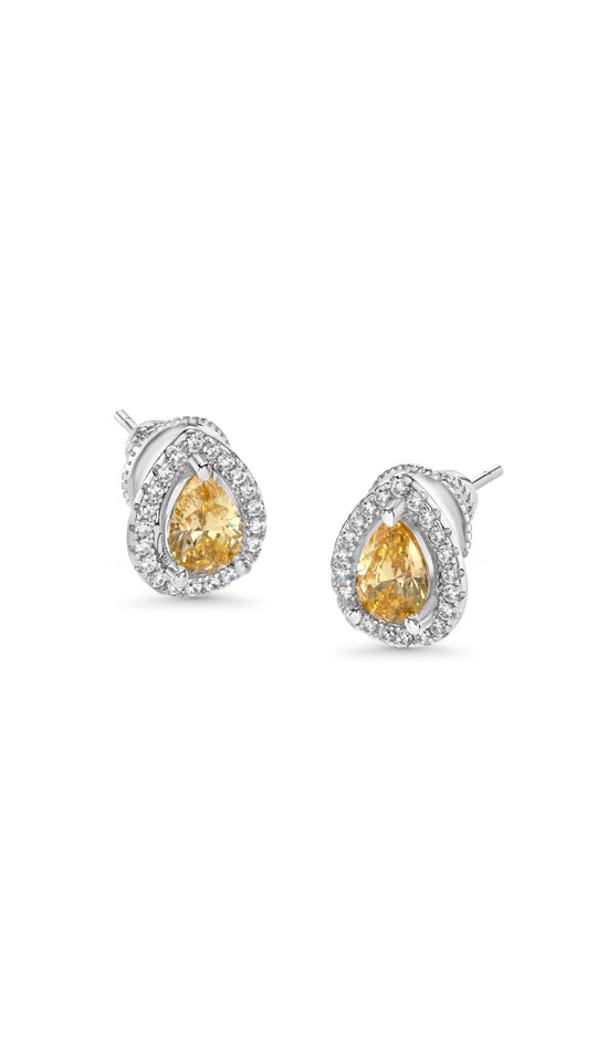 Emile Stud Earrings Yellow Sterling Silver