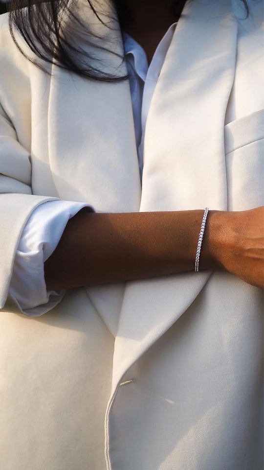 Francine Tennis Bracelet Sterling Silver