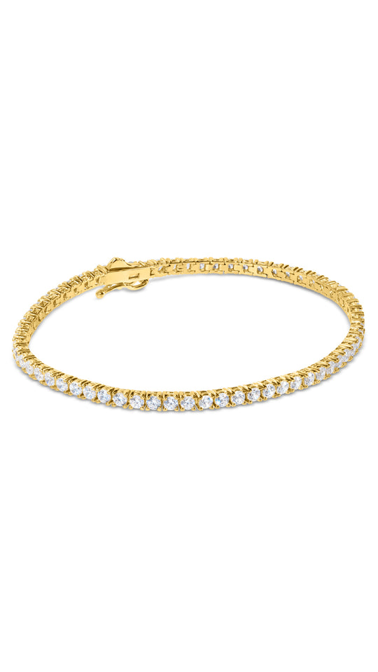 Francine Tennis Bracelet Gold Vermeil