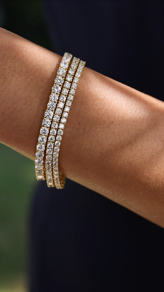 Hailey Tennis Bracelet Gold Vermeil