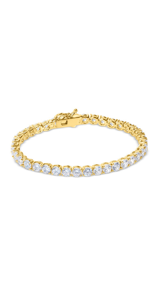 Hailey Tennis Bracelet Gold Vermeil