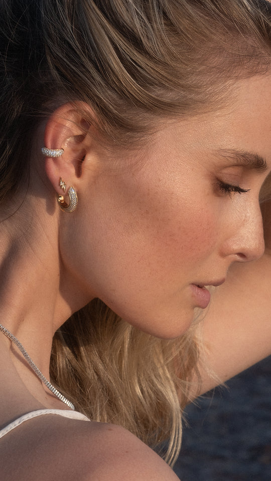 Walden Hoop Earrings Gold Vermeil