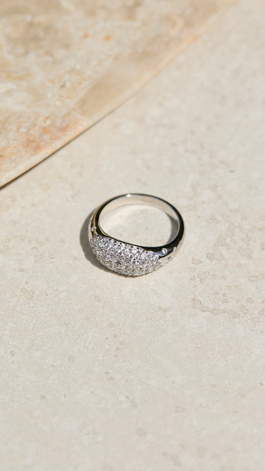 Hera Pavé Ring Sterling Silver