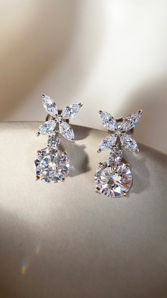 Jasmine Drop Earrings Sterling Silver