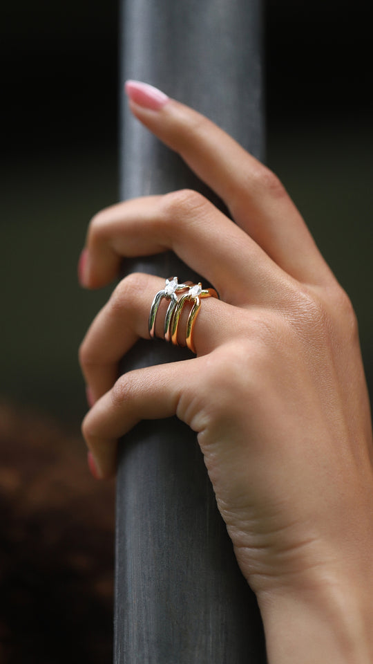 Jett Ring Gold Vermeil