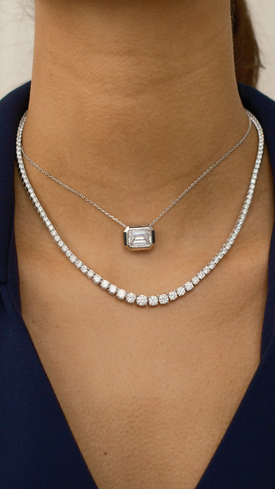 Taryn Gradient Necklace Sterling Silver