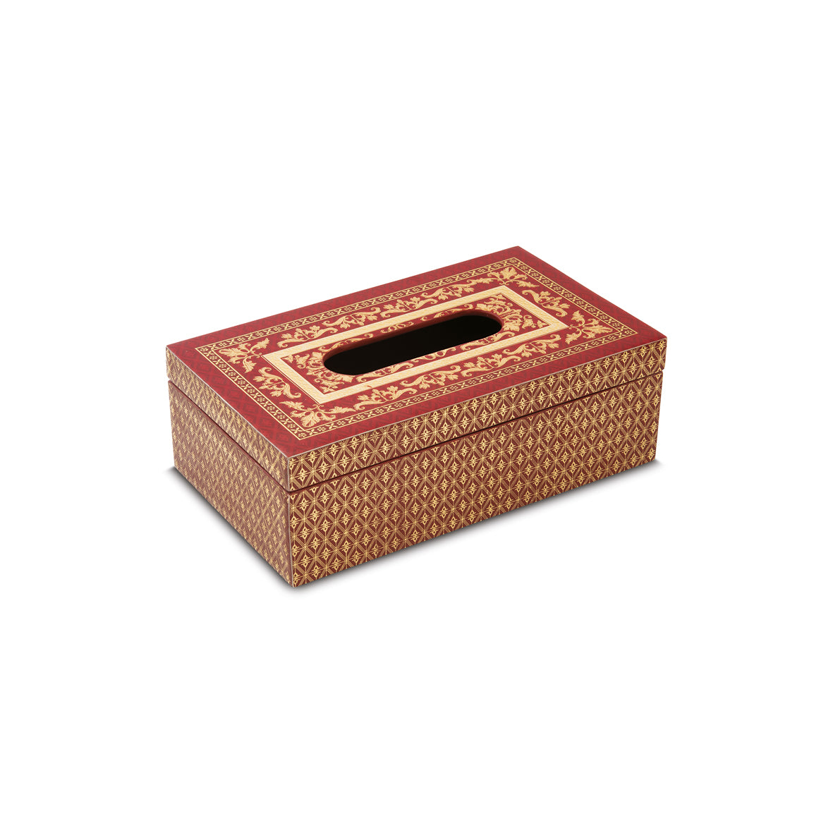 MDF tissue box 24x14x8 cm in c.b. BAROQUE RED
