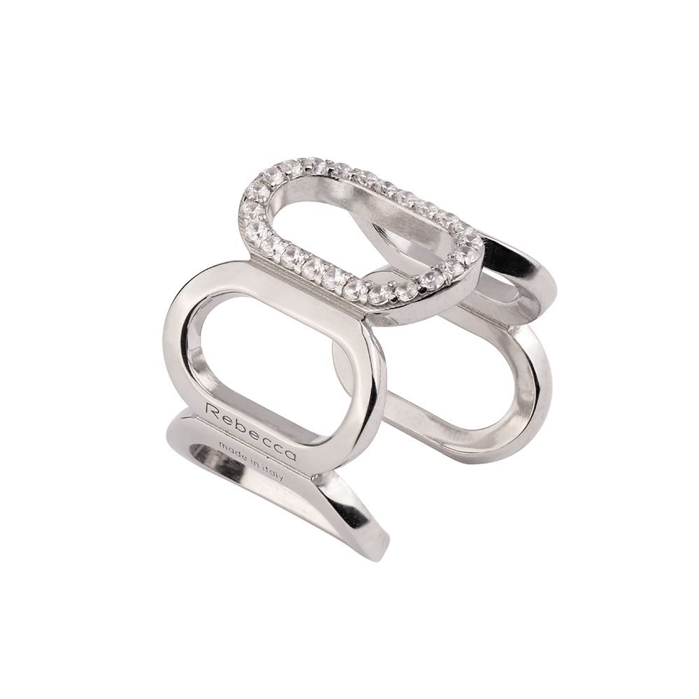 Andromeda ring with zircons links
