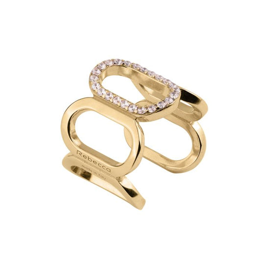 Andromeda ring with zircons links