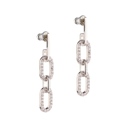 Andromeda earrings with pendant zircons links