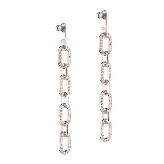 Andromeda earrings with pendant zircons links