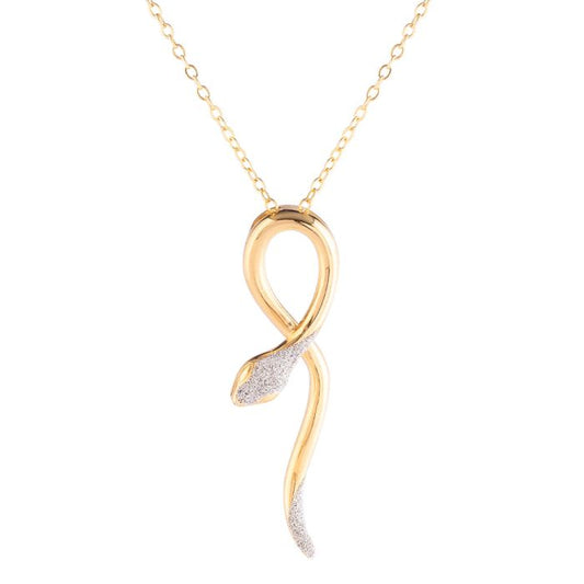 Jolie Silver Necklace with Diamond Dust Snake