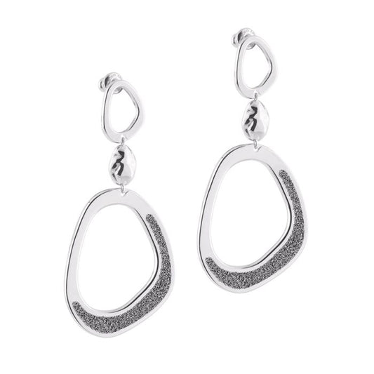 SILVER AND DIAMOND EARRINGS