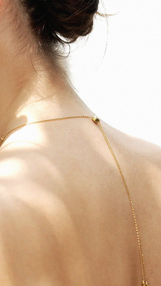 Lily Necklace Emerald Green Gold Vermeil
