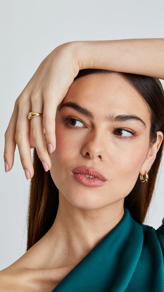 Sydney Emerald Ring Gold Vermeil