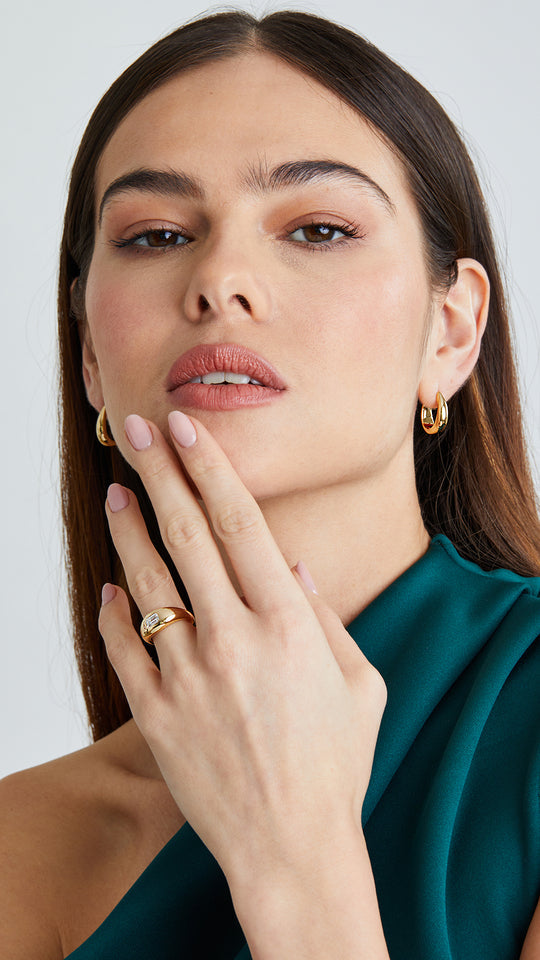 Sydney Emerald Ring Gold Vermeil