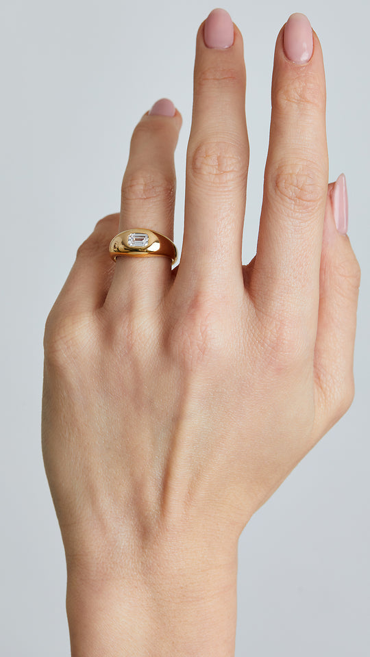 Sydney Emerald Ring Gold Vermeil