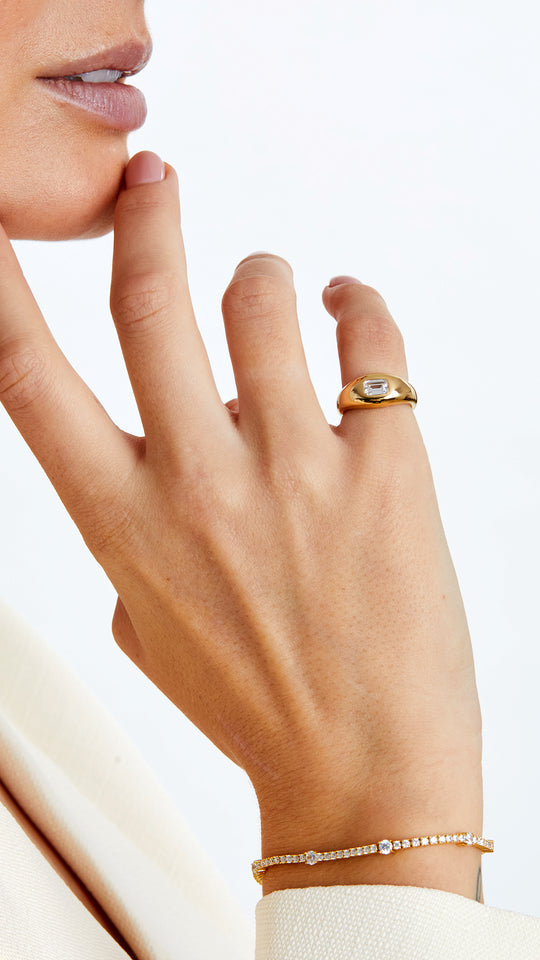 Sydney Emerald Ring Gold Vermeil