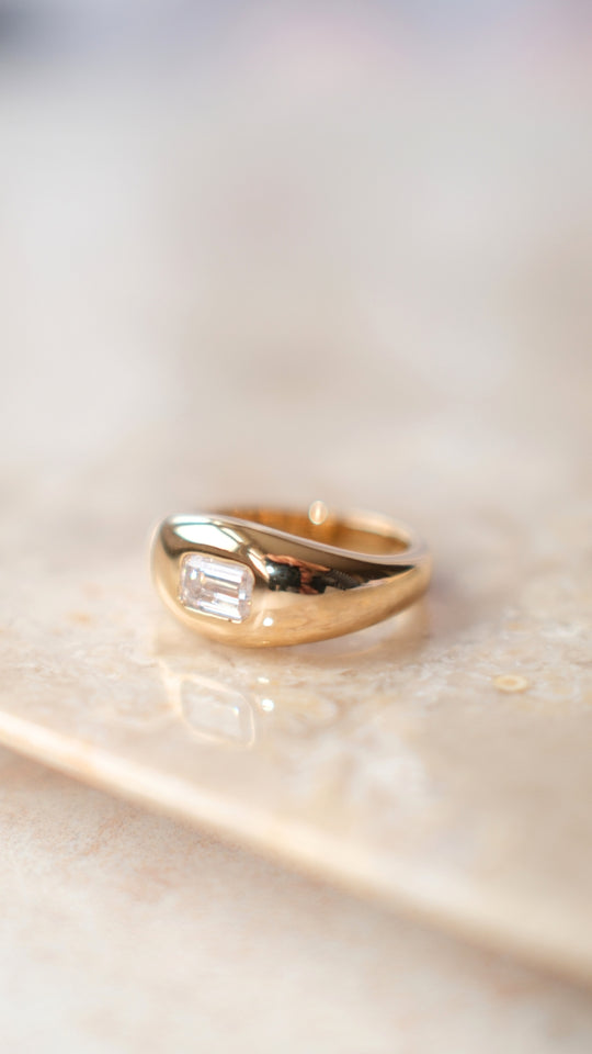 Sydney Emerald Ring Gold Vermeil
