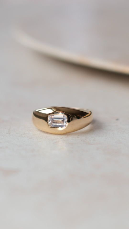 Sydney Emerald Ring Gold Vermeil