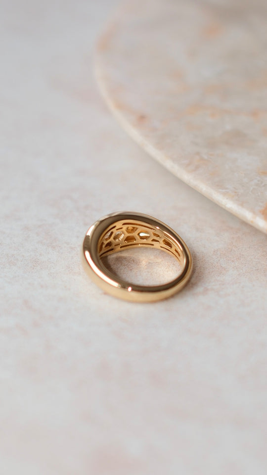 Sydney Emerald Ring Gold Vermeil