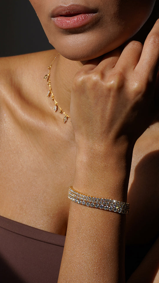 Hailey Tennis Bracelet Gold Vermeil