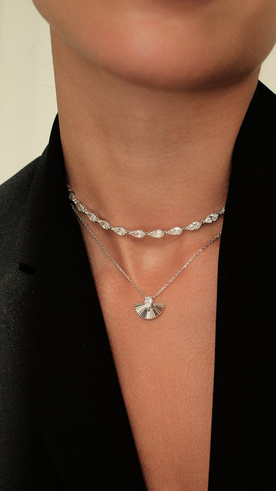 Tegan Necklace Sterling Silver