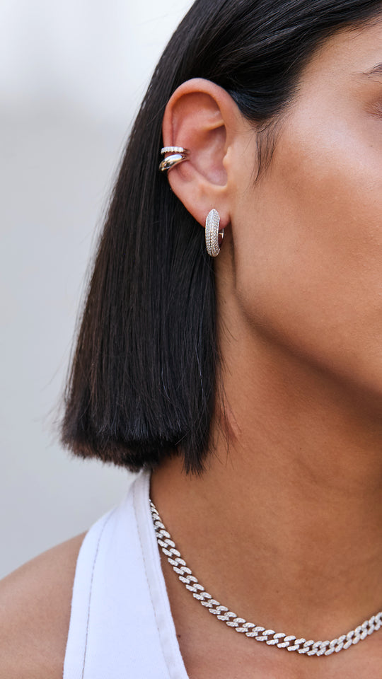 Walden Hoop Earrings Sterling Silver