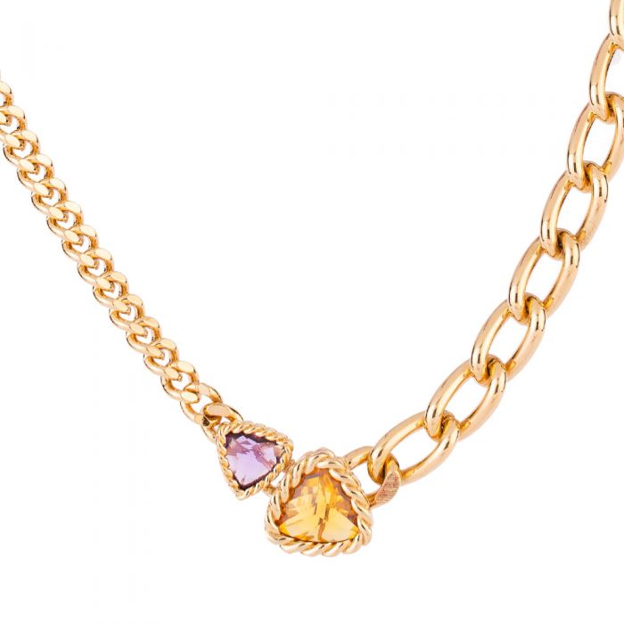COLLANA IN BRONZO E PIETRE