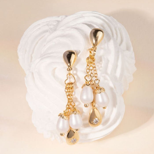 Tulipe earrings with dangling elements